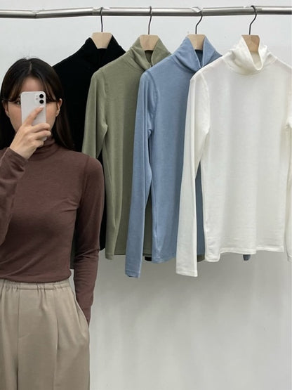 Wool Turtleneck T-shirt